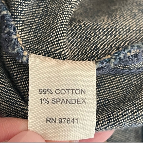 J. Jill Women’s Denim Blue Jean Jacket Size S Stretch Pockets Button Front - Picture 6 of 6